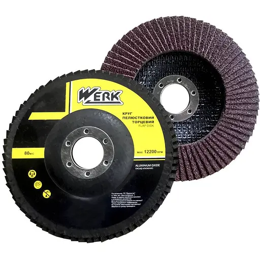 Круг пелюстковий конічний Werk 125х22.2 мм P120 Т29 