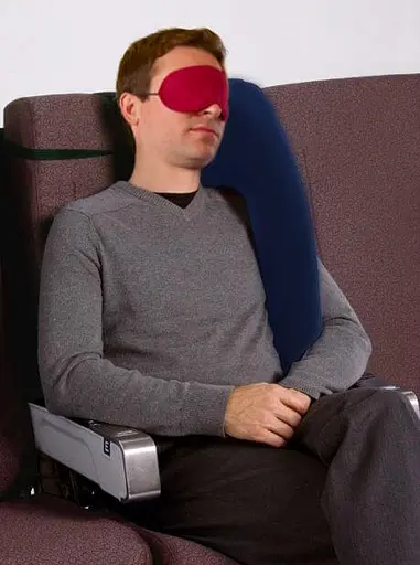 Подушка для подорожей надувна вертикальна Travelrest Синій (978-02b) - фото 2