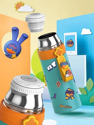 Термос дитячий Happy Day 350 мл з нержавіючої сталі з колбою для сублімації - фото 3