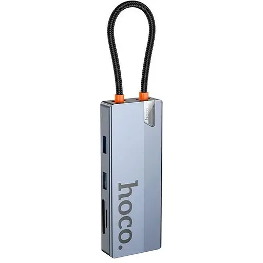 Хаб адаптер док-станция Hoco HB52 Wow 8-in-1 - фото 1