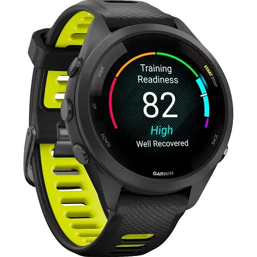 Смарт-часы Garmin Forerunner 265S Black Bezel and Case with Black/Yellow Silicone Band 010-02810-03 (89362) - фото 5