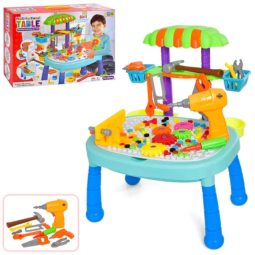 Мозаика верстак, 42x36x50 см, инструменты, шуруповерт, 355 деталей, на батарейках, 42.5x31.5x12.5 см