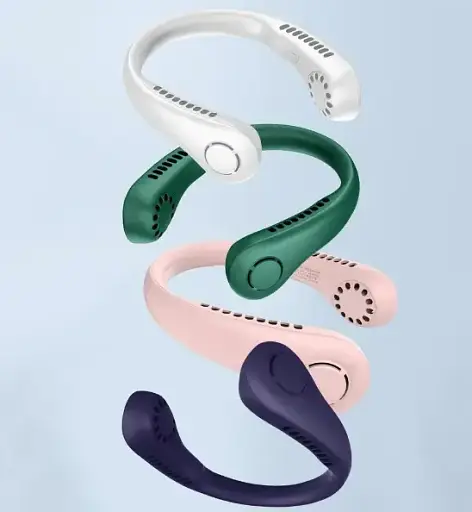 Портативний вентилятор обруч на шию Bladeless Neck Cooler 16 годин роботи 3 режими обдування - фото 4