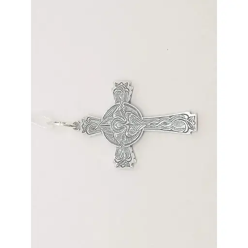 Серебряный крест Стерлинг 9 с фианитами. 32500 - фото 3