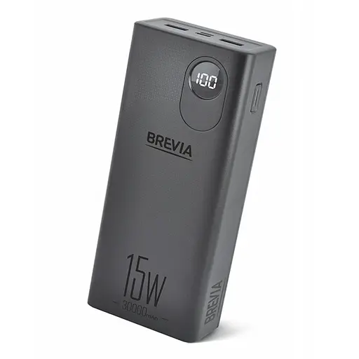 Зовнішній акумулятор Brevia 30000mAh 15.5 W (45315) портативна універсальна батарея - фото 1