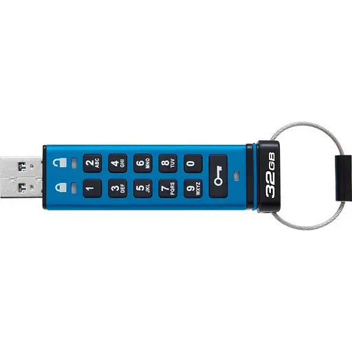 Флеш-накопичувач USB3.2 32GB Kingston IronKey Keypad 200 Type-A Blue (IKKP200/32GB) - фото 4