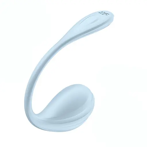 Виброяйцо Satisfyer Smooth Petal голубой - фото 5