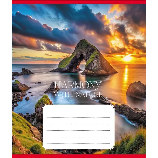 Зошит загальний "Гармонія з природою" Leader 060-610277K-2 в клітинку, 60 аркушів - фото 1