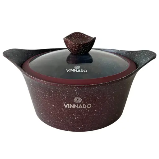Каструля Vinnarc кругла 22 см 3.1 л бордовий (VB-A0322NS) - фото 1