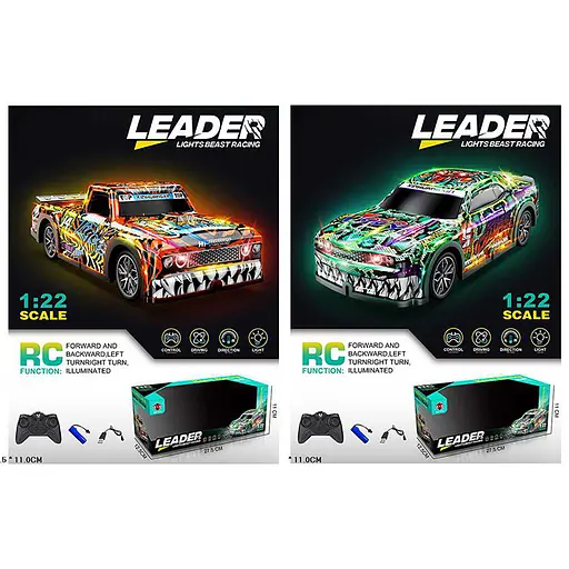 Машина на радіокеруванні, 18 см, 1:22, світло, USB-зарядка, 000-015-16 - фото 2