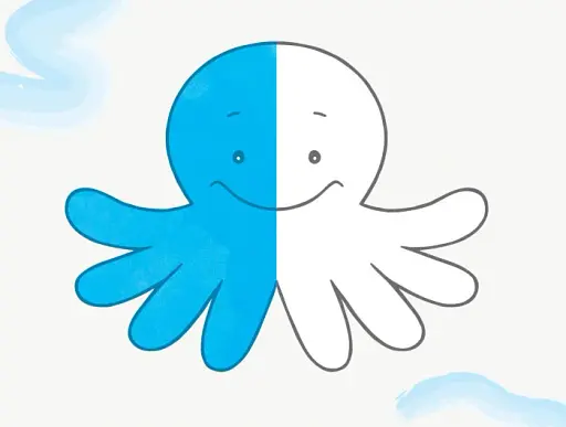 Малювалка для найменших: Дзеркальні розмальовки №2