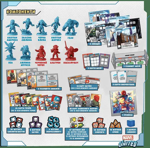Настольная игра Geekach Games Marvel United. Украинське видання (GKCH035MUTK) - фото 5