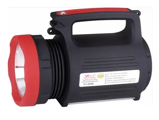 Потужний ліхтар Yajia YJ-2886 5W+2SMD + Powerbank (2хOUT4V) + ЗУ220В + 3 режими - фото 8