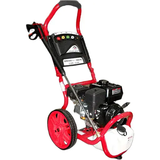 Мойка в/т SCPW3000-II, 200bar 498л/ч, бенз. двигатель, колеса