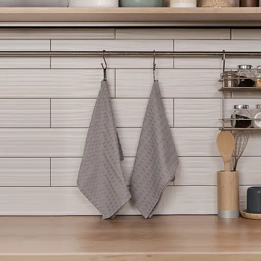 Набір вафельних рушників для кухні Sonex Cleo 40х60 см, 2 шт. сірий (SO102552) - фото 3