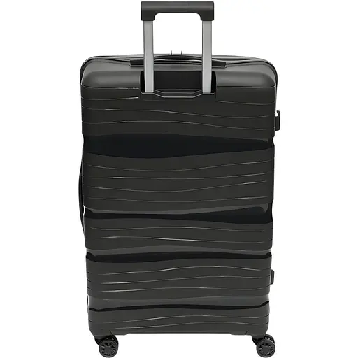 Набір валіз 4в1 ABS-пластик з кодовим замком і телескопічною ручкою чорний (PP002) - фото 2