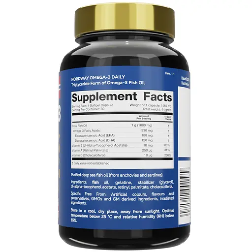 Nordway OMEGA-3 Daily 1000 мг у м'яких капсулах №30 - фото 3