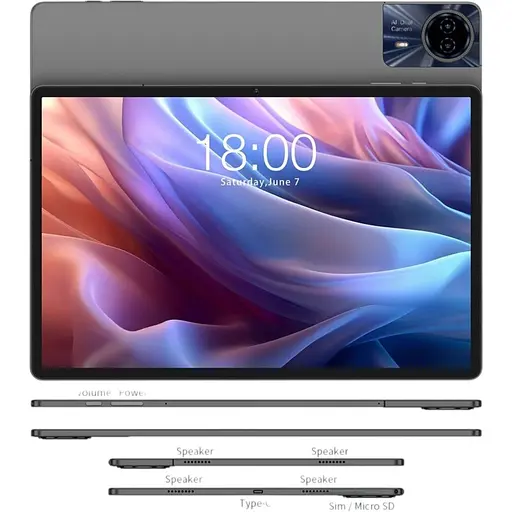 Планшет Teclast T65 Max 13" 8ГБ 256ГБ LTE 10000мАгод Android серый - фото 2