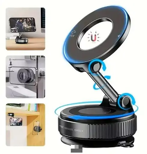 Магнитный держатель для телефона X68/K007с вакуумный присос 360°  - фото 5