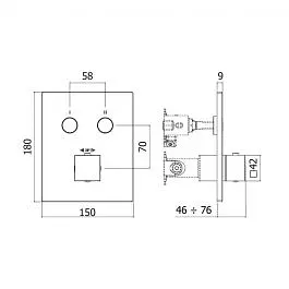Термостат для душу на 2 споживача Paffoni Compact Box white matt CPT518BO, Білий матовий - фото 2