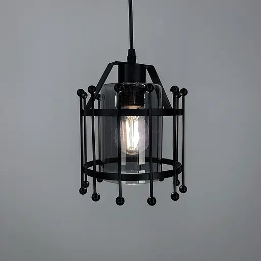 Підвіс Лофт у чорному корпусі Line.F Колір плафона Графітовий - фото 2