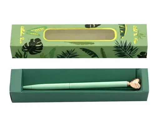 Ручка шариковая подарочная Сердце, розовое золото, синее чернило, металлизированная, поворотная, WB161