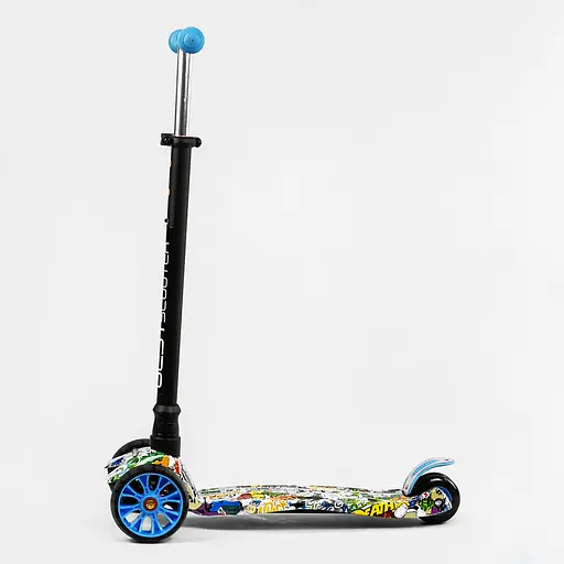 Самокат Maxi Best Scooter 59х15х30 см Різнобарвний 000231327 - фото 3