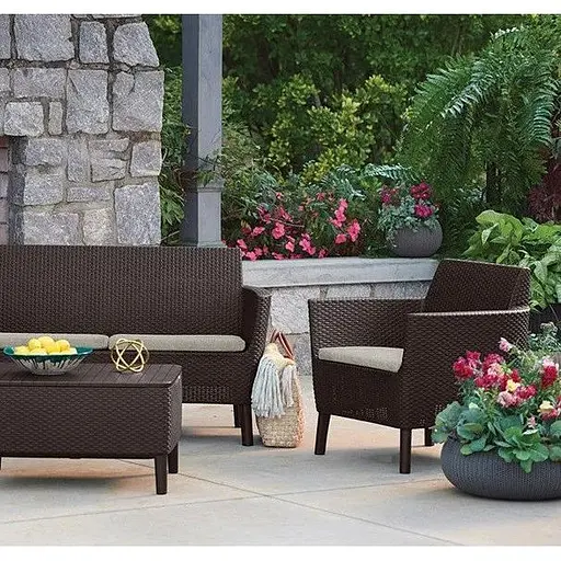 Комплект садовой мебели Keter Salemo 3 seater set коричневый - фото 8