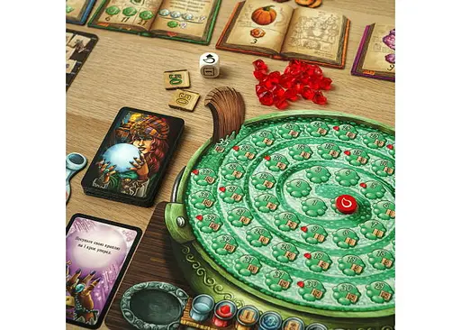 Настольная игра YELLOWBOX Шарлатаны из Кведлинбурга (The Quacks of Quedlinburg) (укр.) + комплект из 4-х мешочков для ингредиентов (ПК001) - фото 3