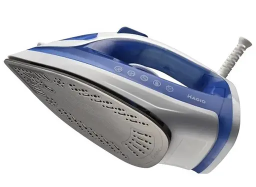 Гладильный утюг Magio MG-534 с керамическим покрытием подошвы 2200Вт и вертикальным отпариванием Синий/Белый - фото 3