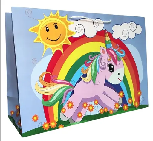 Набір подарункових пакетів Єдиноріг, 45x33x13 см, 6 шт. в упаковці, 9668-6