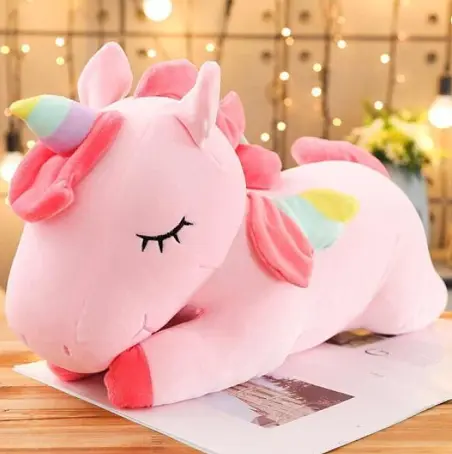 Детский набор Единорог плед розовый мягкая игрушка 60 см с пледом 1,00 x 1,70 м - фото 2