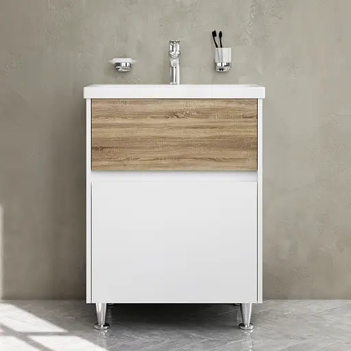 Тумба підлогова AM.PM GEM S 60 см з умивальником M91-FSX0602-WC0602WF38 - фото 2