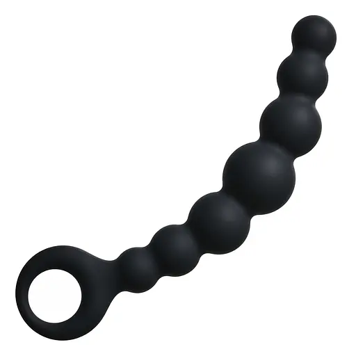 Анальні намиста Lola Games Black Edition 18 см (чорний)