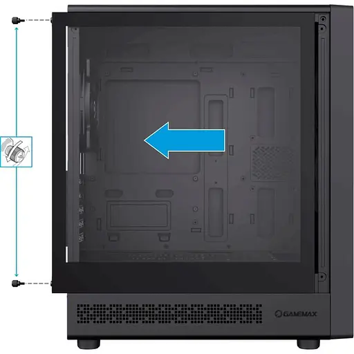 Корпус GameMax Focus M Tempered Glass Black (Focus MB) Без БП - фото 9