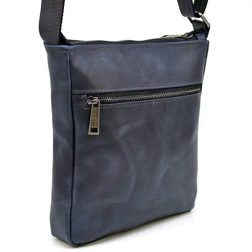 Чоловіча шкіряна сумка через плече TARWA 22х25.5х3.5 см sum0025341 - фото 3