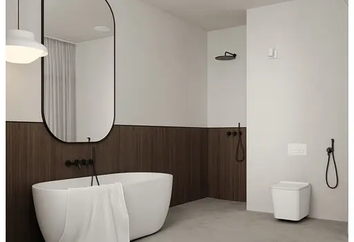 Душева система Kohlman Axel 25 black + BOX прихованого монтажу KPL-QW260AB25, Чорний матовий - фото 4