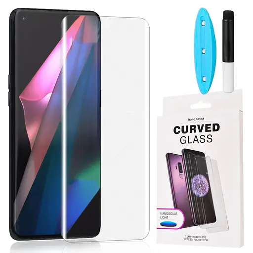 Захисне скло DK для Oppo Find X3/X3 Pro UV Curved 015456 clear 2 шт. - фото 3