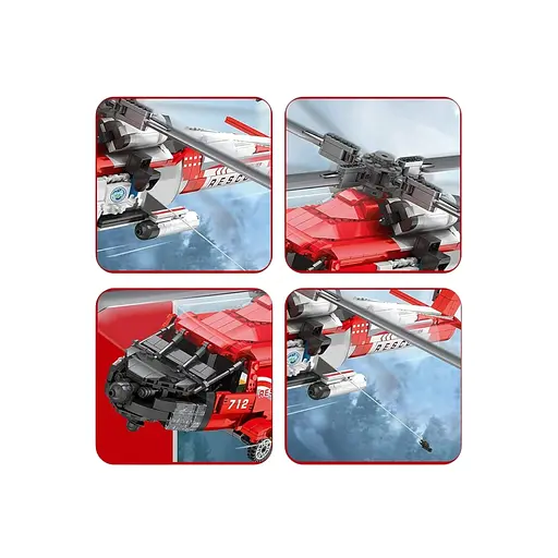 Конструктор дитячий гелікоптер Helicopter HH-60J 1137 шт. - фото 4