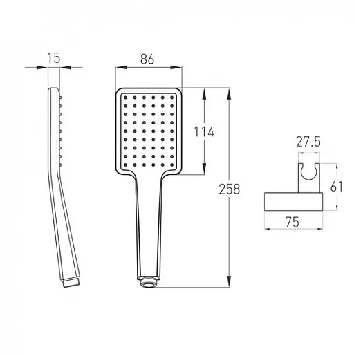 Душовий гарнітур Volle Sistema L 1511.170104, Чорний матовий - фото 2