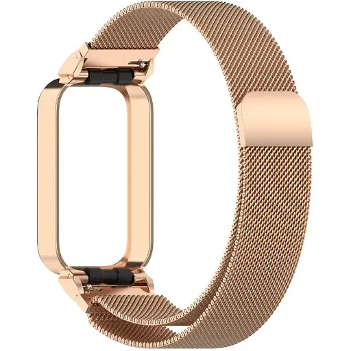 Ремешок DK для Xiaomi Mi Smart Band 9 Active Metal Milanese Loop Magnetic (018854) (rose gold) - фото 2