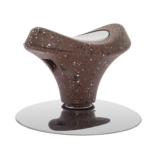 Ручка для кришки каструлі сковороди овальна керамічна із залізною вставкою, Kitchen Master Коричневий 85614 - фото 3