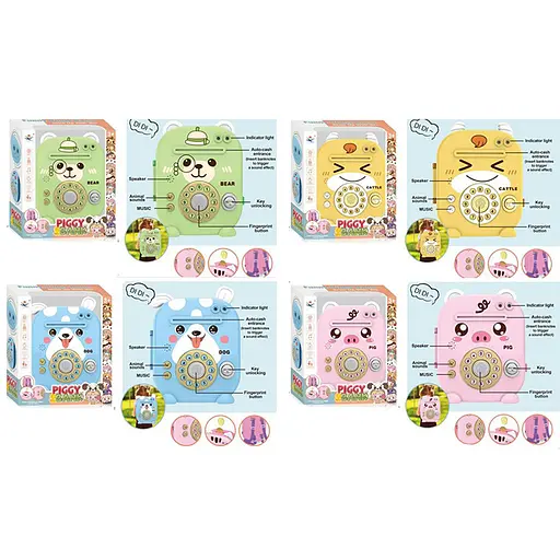 Банковский терминал Labubu, 21x19x10 см, сейф, звук, свет, YY-47J-K-L-I - фото 3