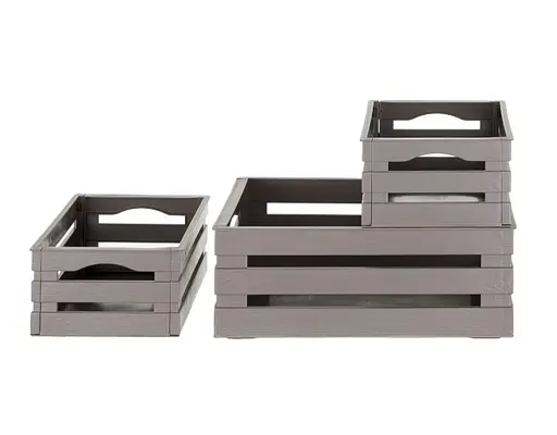 Набор ящиков для хранения Tina Tris серо-бежевый - фото 2