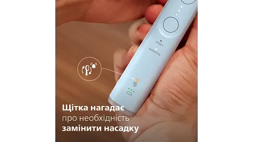 Электрическая зубная щетка Philips Sonicare HX7406/02 серии 6100 бело-голубая - фото 11