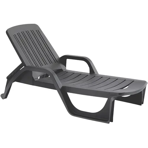 Шезлонг пластиковий Bica Zanzibar, графіт - фото 1