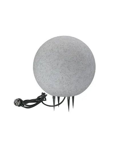 Вуличний садовий світильник куля Goldlux 330345 Argento 30 E27 1x25W IP65 Сірий - фото 1