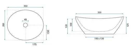 Умивальник Rea Sofia Mini накладний білий мармур REA-U8014, Мармур - фото 6