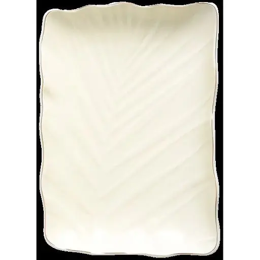 Блюдо Limited Edition Leaf Cream Gold прямокутне 24.5х17 см (B010790)
