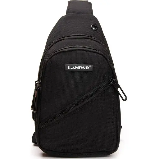 Небольшая сумка слинг Lanpad тканевая черный sum0028753 - фото 1